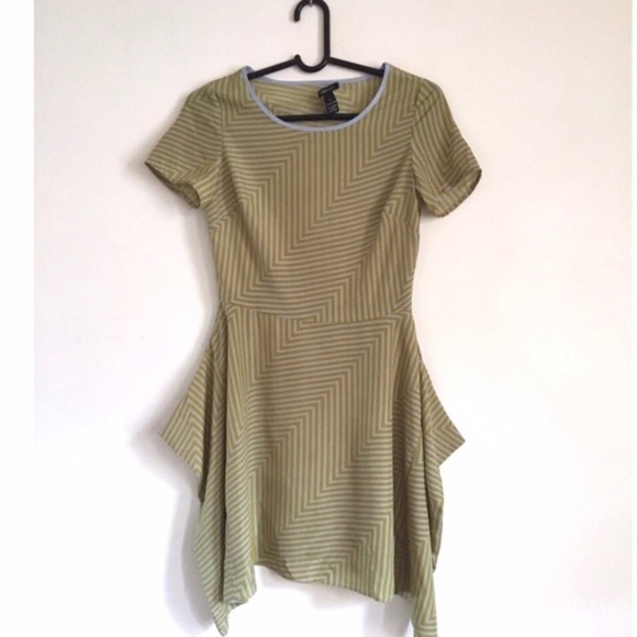 BCBGMaxAzria Asymmetrical Striped Box Skirt Dress - Picture 4 of 6